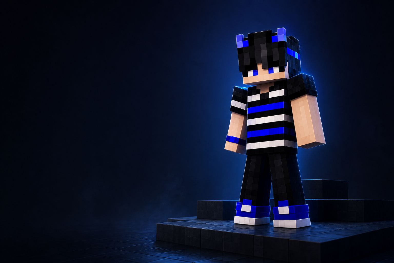Cinematic render of the AdilGamez Minecraft skin